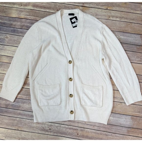 ATM Anthony Thomas Melilla Oversized Knit Cardigan Ivory Size S - Picture 1 of 5